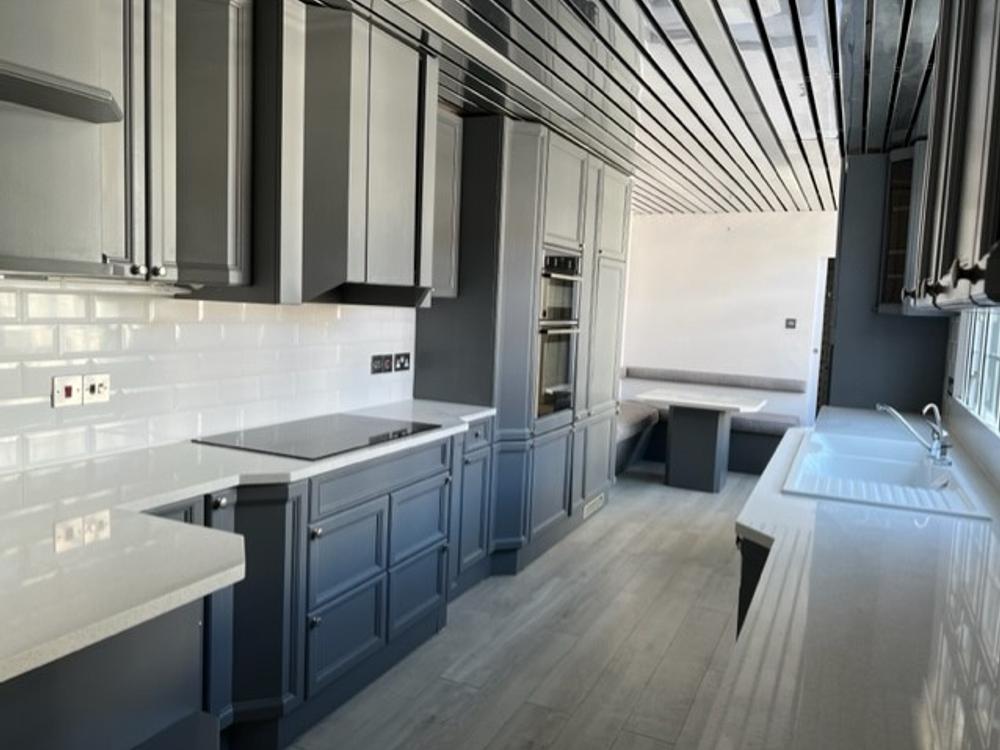 Wooden Kitchen With Appliances & Quartz Worktops, London
